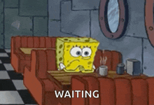 Waiting Spongebob GIF - Waiting Spongebob Coffee GIFs