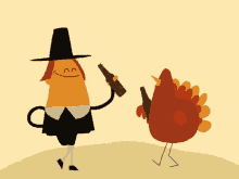 Dancing With The Turkey GIF