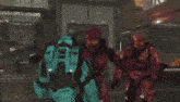 a man in a helmet and goggles is standing in front of a wall with his arms outstretched .