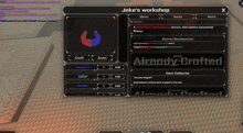 a screenshot of a game called joke 's workshop shows a blue and red magnet
