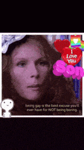 a woman says being gay is the best excuse you 'll ever have for not being boring ..