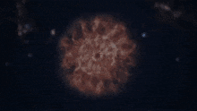a computer generated image of a fireball with a black background