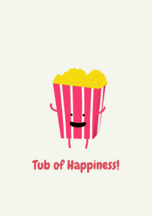 Popcorn Cute GIF - Popcorn Cute Tub Of Happiness GIFs