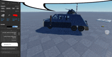 a computer screen shows a model of a military vehicle and says " inserting a tr2 vehicle model " on the bottom