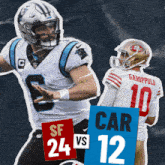Carolina Panthers (12) Vs. San Francisco 49ers (24) Third-fourth Quarter Break GIF - Nfl National Football League Football League GIFs