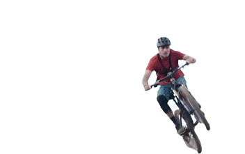 Riding Bike In The Air Sticker - Riding Bike In The Air Bike Stickers