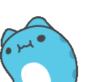 Blue Blob Happy Sticker - Blue Blob Happy Celebrate Stickers