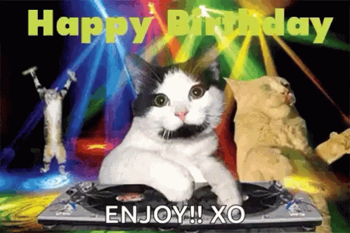 Happy Birthday Hpb GIF - Happy Birthday Hpb Dj Cat GIFs