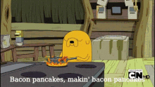 Making Bacon Pancakes Adventure Time GIF - Making Bacon Pancakes Adventure Time Jake GIFs