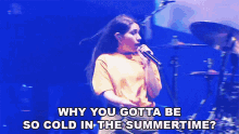 Why You Gotta Be So Cold In The Summertime Alessia Cara GIF - Why You Gotta Be So Cold In The Summertime Alessia Cara Rooting For You Song GIFs