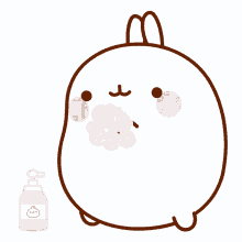 sanitize hands molang clean hands purify disinfect hands