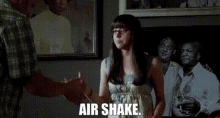 Funny People Daisy Danby GIF - Funny People Daisy Danby Air Shake GIFs