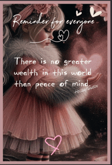 a picture of a girl with a quote that says reminder for everyone