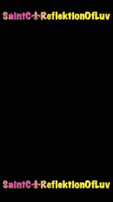 a black and white photo of a woman 's face with the words saintc + reflexionofluv on the bottom