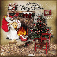 Fireplace Doll GIF - Fireplace Doll Merry Christmas GIFs