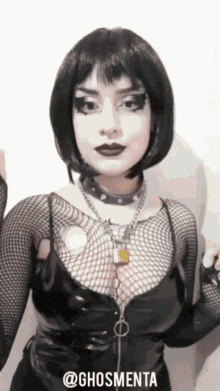 Gothic Girl Goth Girl GIF - Gothic Girl Goth Girl Fishnet GIFs