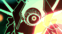 a computer generated image of a sphere with a circle in the middle of it