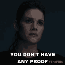 You Dont Have Any Proof Maggie Bell GIF - You Dont Have Any Proof Maggie Bell Missy Peregrym The Fbis GIFs