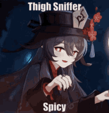 Spicy Twitter Thigh Sniffer GIF - Spicy Twitter Thigh Sniffer Hu Tao GIFs
