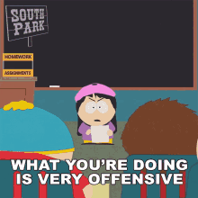 What Youre Doing Is Very Offensive Wendy Testaburger GIF - What Youre Doing Is Very Offensive Wendy Testaburger South Park GIFs