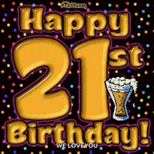 Beer Happy21st Birthday GIF