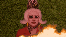 juno birch alien drag queen angry fire