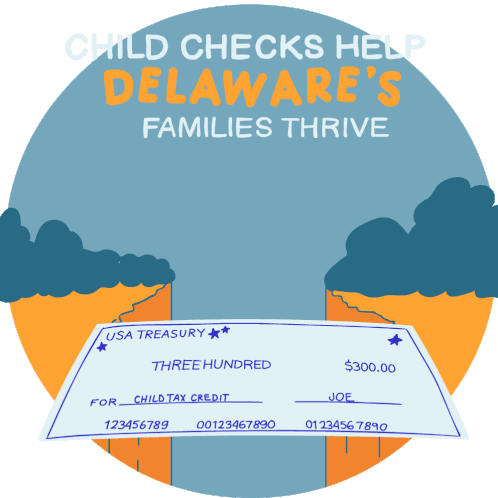 Child Checks Help Delawares Families Thrive Checks Sticker - Child Checks Help Delawares Families Thrive Checks Families Stickers