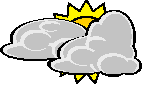 a pixel art illustration of a cloud with a yellow sun behind it .