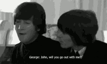 The Beatles John Lennon GIF - The Beatles John Lennon George Harrison GIFs