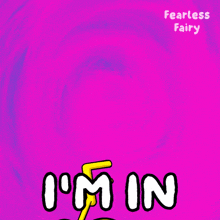 a cartoon of a fairy with the words " i 'm in " below it