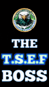a poster for the silent eagle family called the t.s.e.f. boss