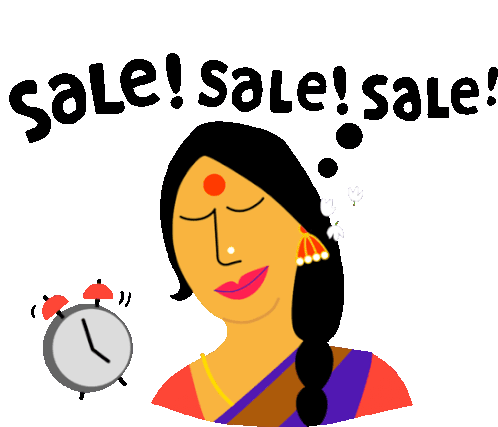Sanjana Dreams Next To An Alarm Sticker - Good Morning Sale Alarm Clock Stickers