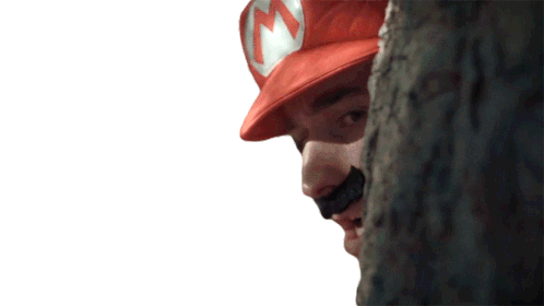 Peeking Mario Sticker - Peeking Mario Austin Stickers