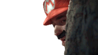 Peeking Mario Sticker - Peeking Mario Austin Stickers