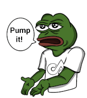 a frog wearing a white shirt says " pump it "