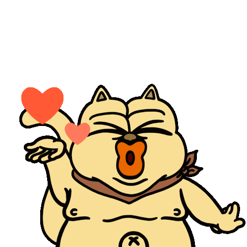 Chonky Fat Cat Sticker - Chonky Fat Cat Love Stickers