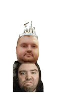 a man with a crown on top of his head