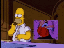 Homer Simpson Triple Bypass Beating GIF - Homer Simpson Triple Bypass Beating Explode GIFs