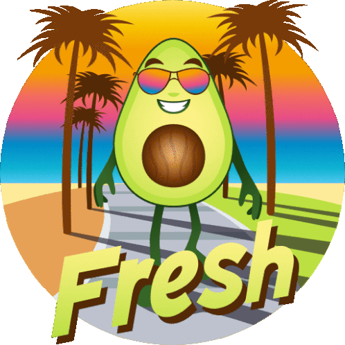 Fresh Avocado Adventures Sticker - Fresh Avocado Adventures Joypixels Stickers