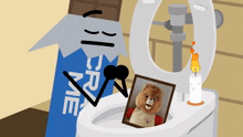 a teddy bear sits in a toilet next to a chocolate bar that says " crave "