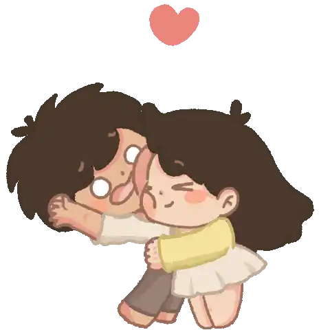 Couple Couple Hug Sticker - Couple Couple Hug Squeeze Stickers