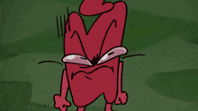 a cartoon drawing of a red object with the number 20 on its face