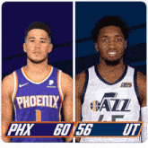 Phoenix Suns (60) Vs. Utah Jazz (56) Half-time Break GIF - Nba Basketball Nba 2021 GIFs