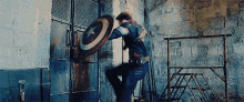 Kick Captain America GIF - Kick Captain America Let Me In GIFs