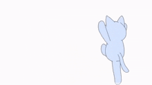 a cartoon drawing of a cat with a red nose and mouth