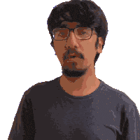 a pixelated image of a man wearing glasses