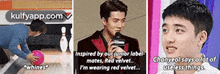 a picture of a man bowling a bowling ball next to a picture of a man speaking into a microphone