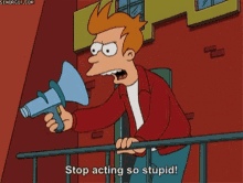 Fry Stupid GIF - Fry Stupid Stop Acting So Stupid GIFs