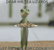 Tea Lizard GIF - Tea Lizard Cookies GIFs
