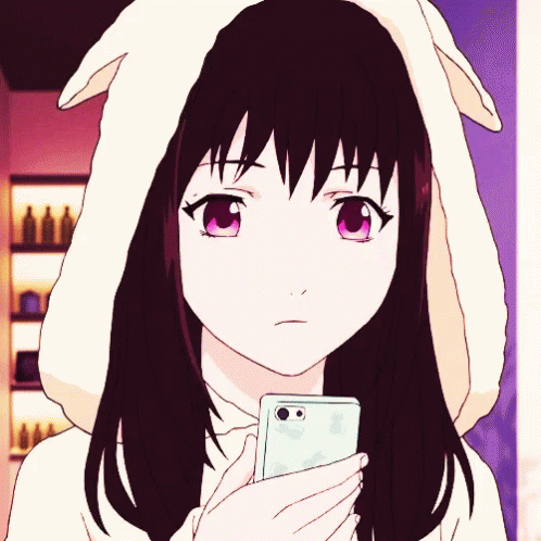 anime girl smiling gif